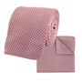 Wedding Handmade Polyester Knitted Tie In Dusty Pink, thumbnail 7 of 12