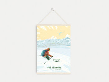 Val Thorens Ski Resort France Travel Poster Art Print, 6 of 8