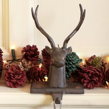 Woodland Reindeer Christmas Stocking Holder, 5 of 5