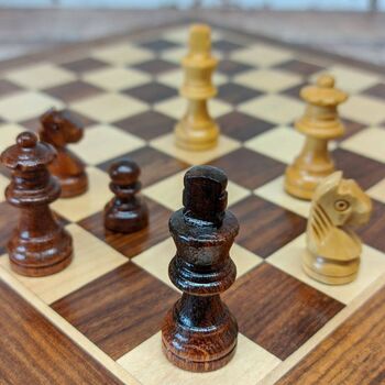 Fathers Day Gift; Wooden Chess Set With Built In Storage, 2 of 6