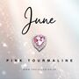 June Pink Tourmaline Birthstone Scented Rose Birthday Gift Boxed, thumbnail 2 of 8