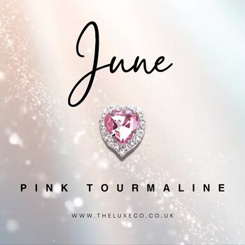 June Pink Tourmaline Birthstone Scented Rose Birthday Gift Boxed, 2 of 8