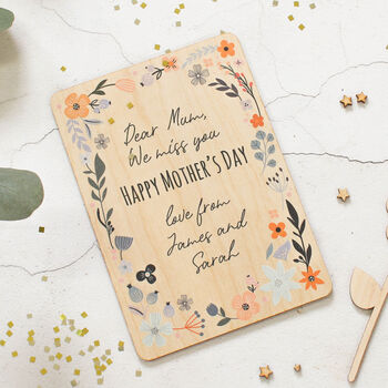 Personalised Mothers Day Card, Wooden Keepsake, 5 of 5