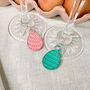 Set Of Leather Easter Wine Glass Charms, thumbnail 3 of 4