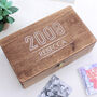 Personalised Year Wooden Memory Box, thumbnail 1 of 4