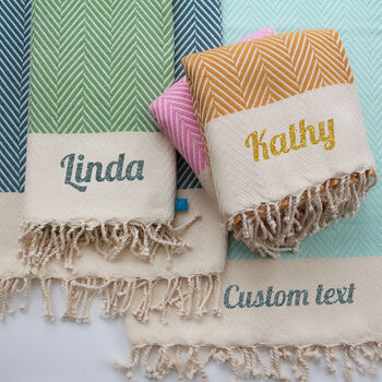 Personalised Cotton Throw, Birthday Gifts, 4 of 12