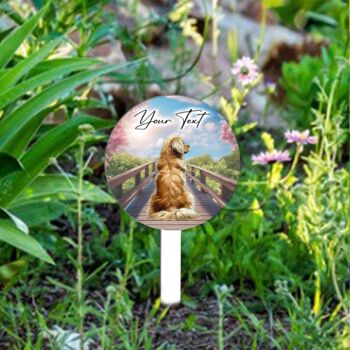 Personalised Dog Memorial Bridge Grave Marker, 10 of 12