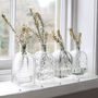 Pressed Glass Square Bottle Vase Set, thumbnail 1 of 2