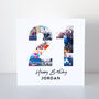 Personalised 21st Birthday Photo Collage Card, thumbnail 2 of 8