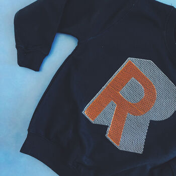 Personalised Initial Children's Embroidered Sweatshirt, 9 of 9