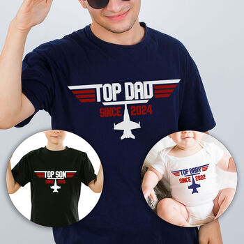 Top Dad And Baby Or Child Matching T Shirt Set, 2 of 8