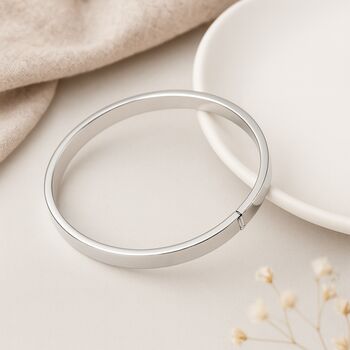Personalised Hinged Bangle In Sterling Silver, 3 of 8