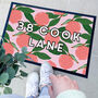Personalised Pink Botanical Doormat House Warming Gift, thumbnail 1 of 2