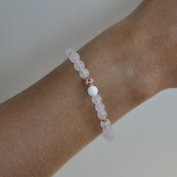 Anxiety Rose Quartz Crystal Diffuser Bracelet Essential Oil Gift Set, 4 of 6