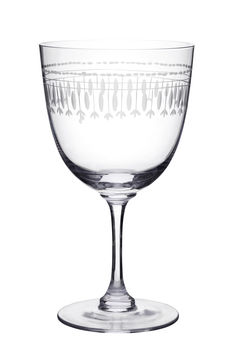 Set Of Six Ovals Art Deco Style Wine Glasses, 2 of 3