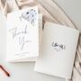Wedding Thank You Cards Winter Blue Florals, thumbnail 1 of 6