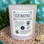 Personalised Gemini Horoscope Star Sign Candle, thumbnail 2 of 11