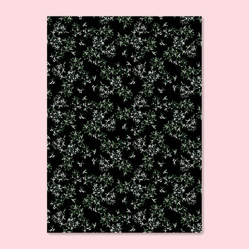 Luxury Black Mistletoe Christmas Wrapping Paper, 4 of 4