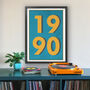 1990 Personalised Year Typography Print, thumbnail 4 of 10