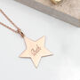 Large Rose Gold Plated Star Name Necklace, thumbnail 1 of 4