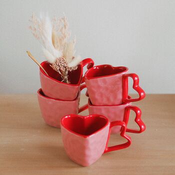 Ceramic Love Heart Shaped Mug, 5 of 8