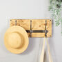 Wooden Coat Rack With Metal Hooks, thumbnail 1 of 4