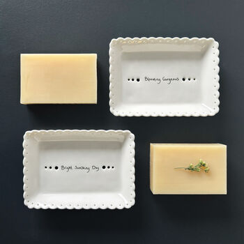 East Of India Scallop Soap Dish Bright Sunshiny Day, 3 of 3