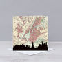 New York Skyline With City Map Card, thumbnail 1 of 2