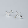 Sterling Silver Butterfly Screw Back Stud Earrings, thumbnail 2 of 5