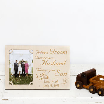 Parents Of Groom Personalised Photo Frame, 2 of 3