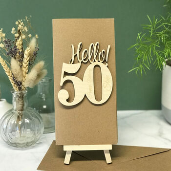 Personalised Hello 50 Birthday Card, 4 of 8
