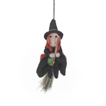 Handmade Felt Hermione The Witch Decoration, 2 of 2