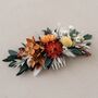 Topaz Terracotta Dried Flower Wedding Hair Comb, thumbnail 3 of 4