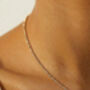 Two Tone Thin Beaded Necklace – Mixed Metal Layering Chain, thumbnail 3 of 5