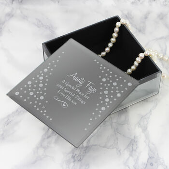 Personalised Diamante Glass Trinket And Jewellery Box, 4 of 9