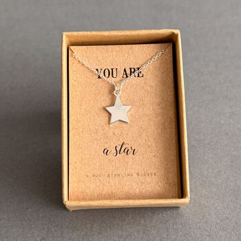 You Are A Star Sterling Silver Necklace, 4 of 11