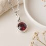 Personalised January Birthstone Necklace In Sterling Silver, thumbnail 3 of 9
