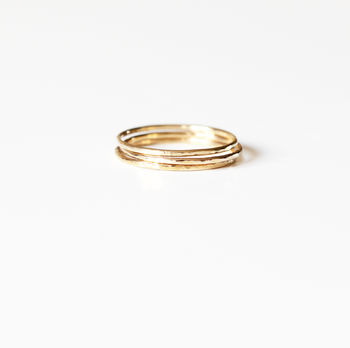 Hammered Gold Filled Stacking Ring, 2 of 7