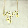 Personalised Family Tree Initials Necklace, Silver Or Gold Tone, thumbnail 6 of 12