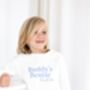 Daddy's Bestie Father's Day Bow Embroidered Sweatshirt Jumper, thumbnail 1 of 6