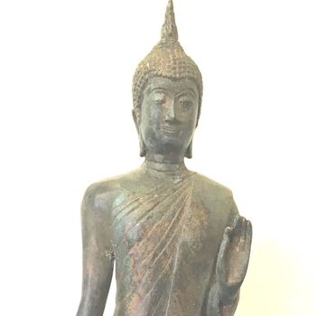 Ornamental Standing Buddha In Brass/Copper Design Eight, 2 of 2