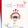 Personalised Mummy Colouring In Christmas Card, thumbnail 4 of 8