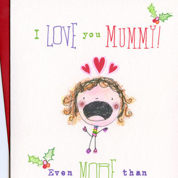 Personalised Mummy Colouring In Christmas Card, 4 of 8