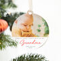 Personalised Photo Christmas Bauble – First Christmas As Grandma Gift, thumbnail 6 of 7