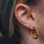 Chunky Gold Vermeil Twisted Hoops, thumbnail 2 of 5