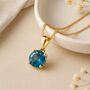 Personalised 9ct Gold London Topaz Necklace December Birthstone, thumbnail 1 of 11