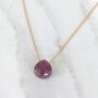 The Nugét Ruby July Birthstone Necklace, Gold, thumbnail 3 of 6