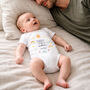 Personalised First Father's Day Babygrow / Baby Bodysuit Sun, thumbnail 3 of 8