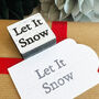 Square Let It Snow Rubber Stamp Christmas Craft, thumbnail 4 of 6