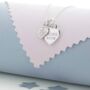 Silver St Christopher Double Heart Charm Necklace, thumbnail 1 of 5